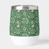 セージ緑のヴィンテージフローラルパターン (背面)