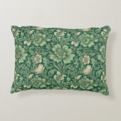 セージ緑のヴィンテージフローラルパターン アクセントクッション (裏面)