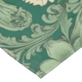 セージ緑のヴィンテージフローラルパターン テーブルクロス (アングル)
