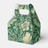 セージ緑のヴィンテージフローラルパターン フェイバーボックス (裏面サイド)