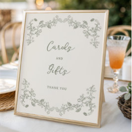 セージ緑のヴィンテージ陳腐なカードギフトポスター ポスター