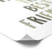 セージ緑の兄弟姉妹は友達最高ののプリント ポスター (角)