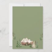 セージ緑の冒険が山の赤ちゃんシャワーを待つ 招待状 (裏面)