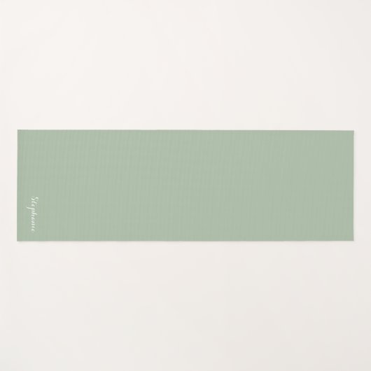 セージ緑の名前モダンモノグラエレガントムボホ ヨガマット (正面(横))