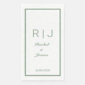 セージ緑の名前モノグラエレガントムミニマル結婚ズ (正面)