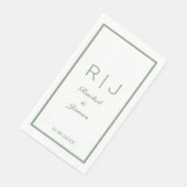 セージ緑の名前モノグラエレガントムミニマル結婚ズ (コーナー)