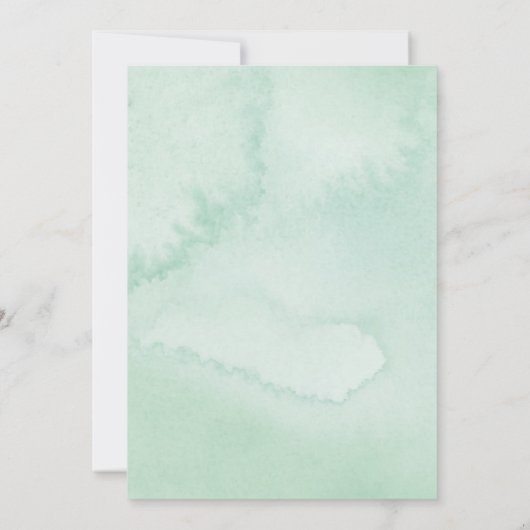 セージ緑の妖精に魅了された森の赤ちゃんシャワー 招待状 (裏面)