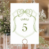 セージ緑の弓のクレストテーブル番号 テーブルナンバー