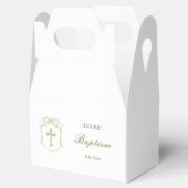 セージ緑の弓クレストバプティスゲーブル フェイバーボックス (オープン)