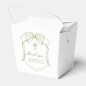 セージ緑の弓クレストバプテスマを取り出す フェイバーボックス (裏面サイド)