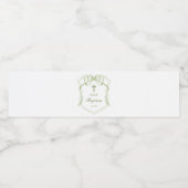 セージ緑の弓クレストバプテスマ ペットボトルラベル (シングルラベル)