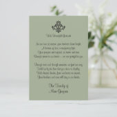 セージ緑の心のこもった感謝ファミリーサンキューベキュー サンキューカード (スタンド正面)