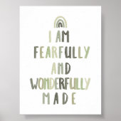 セージ緑の恐ろしく素晴らしく作られたプリント ポスター (正面)