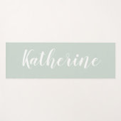 セージ緑の書名ヨガマット ヨガマット (正面(横))