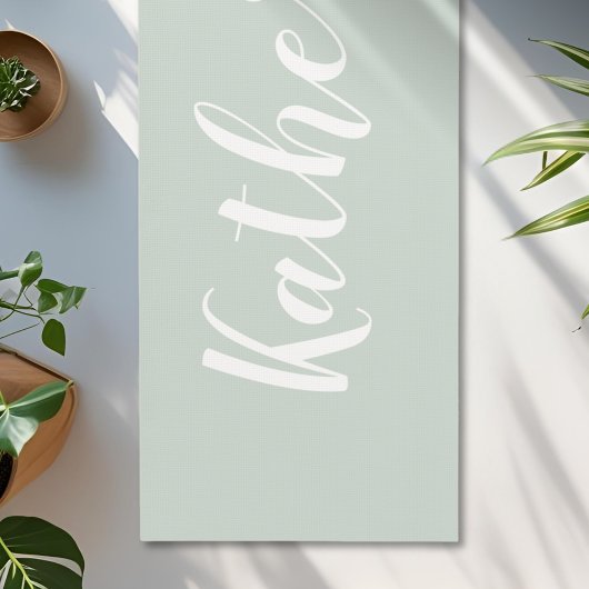 セージ緑の書名ヨガマット ヨガマット