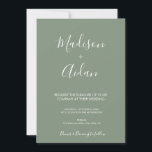 セージ緑の書道結婚式招待状 招待状<br><div class="desc">セージ緑の書道結婚式招待状。この美しい招待はミニマルな人に結婚最適だ。</div>