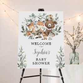 セージ緑の森林動物の赤ちゃんシャワーへようこそ