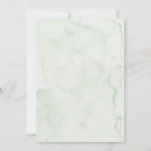 セージ緑の森林動物の赤ちゃんシャワー 招待状 (裏面)