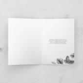 セージ緑の植物体フレームMerry Christmas写真 シーズンカード (内部)