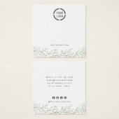 セージ緑の植物性カスタムのロゴのイヤリングディスプレイ (正面&裏面)