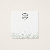 セージ緑の植物性カスタムのロゴのイヤリングディスプレイ (正面)