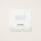 セージ緑の植物性カスタムのロゴのイヤリングディスプレイ (裏面)