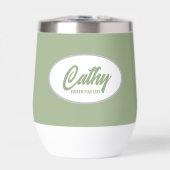 セージ緑の様式化された名結婚前の花嫁 (正面)