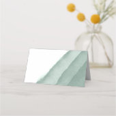 セージ緑の水の結婚色の護衛/ プレイスカード (裏面)