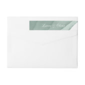 セージ緑の水の結婚色 ラップアラウンドラベル (裏面)