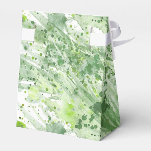 セージ緑の水の色のアート感謝していユーギフト フェイバーボックス (裏面サイド)