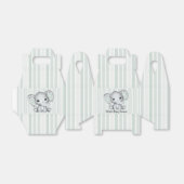 セージ緑の水の色エレファントニュートラルベビーシャワー フェイバーボックス (折り畳みなし)