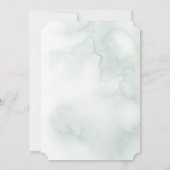 セージ緑の水の色プーターウィローブランチ セーブザデート (裏面)