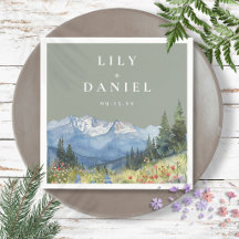 セージ緑の水の色マウンテンワイルドフラワー結婚ズ