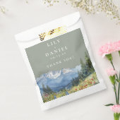 セージ緑の水の色マウンテンワイルドフラワー結婚ズ フェイバーバッグ (封をした状態)