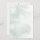 セージ緑の水の色ヤナギの枝フォトフレーム 招待状 (裏面)