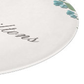 セージ緑の水彩ワイルドフラワーの設立 カッティングボード (角)