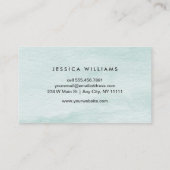 セージ緑の水色グラデーションエレガント 名刺 (裏面)