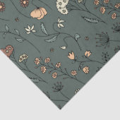 セージ緑の牧草地開花タイムレスフローラ 薄葉紙 (詳細)