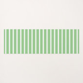 セージ緑の白いストライプ名前をカスタムするギフト ヨガマット (裏面(横))