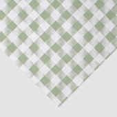 セージ緑の白い格子模様 薄葉紙 (詳細)