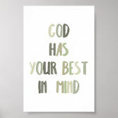 セージ緑の神はあなたの心最高のにポスターを持っている ポスター (正面)