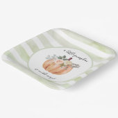 セージ緑の私たちの小さなカボチャは途中紙 ペーパープレート (傾斜あり)