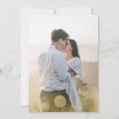 セージ緑の秋の花の書道結婚のスクリプト 招待状 (裏面)