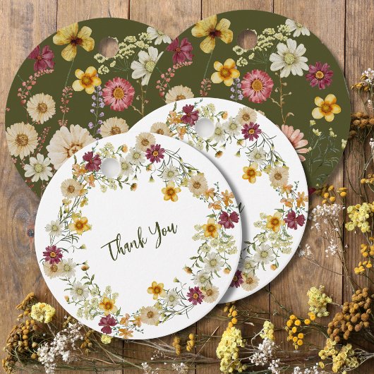 セージ緑の素朴な野草 フェイバータグ