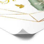 セージ緑の紫のキンセアニラのカードとギフト ポスター (角)