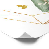 セージ緑の紫のキンセアニラ飲料の看板 ポスター (角)