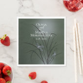 セージ緑の紫トンボ スタンダードランチョンナプキン (インサイチュ)