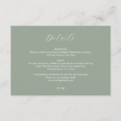 セージ緑の結婚書道のエンクロージャカード エンクロージャーカード (正面)