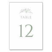 セージ緑の結婚花 テーブルナンバー (正面)