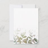 セージ緑の結婚詳細エンクロージャカード 出欠カード (裏面)